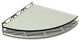 TileWare Structural Surfaces Claddy T-Shelf With Glass Cover, Petra