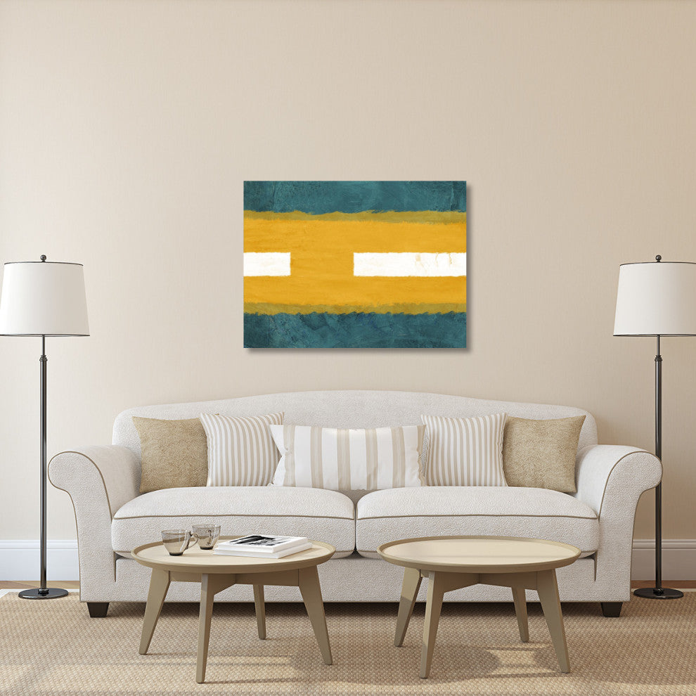 "Green And Yellow Abstract Theme 1" Fine Art Print