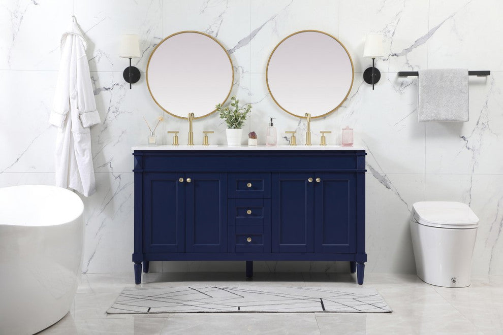Home Living 21" Transitional Blue-Light Bathroom Vanity