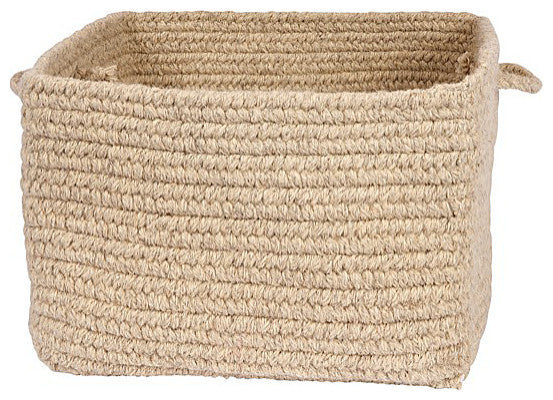 Colonial Mills Basket Chunky Natural Wool Square Basket Light Beige Square