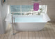 ADM Curved Freestanding Bathtub, Matte White, 76.8"