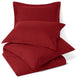 100% Microfiber Solid 3PC Duvet Cover Set, Burgundy, Full/Queen