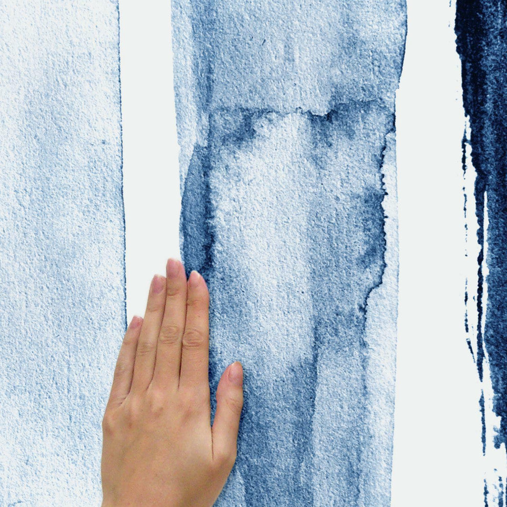 Blue Watercolor Brush Strokes XL Giant Wall Decals