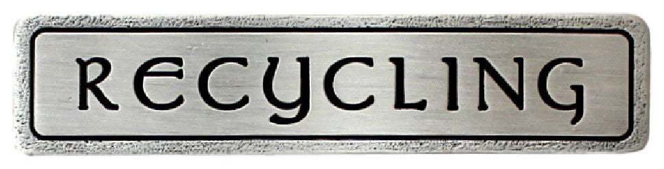 "RECYCLING" Pull Antique Pewter (Horizontal)