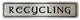 "RECYCLING" Pull Antique Pewter (Horizontal)