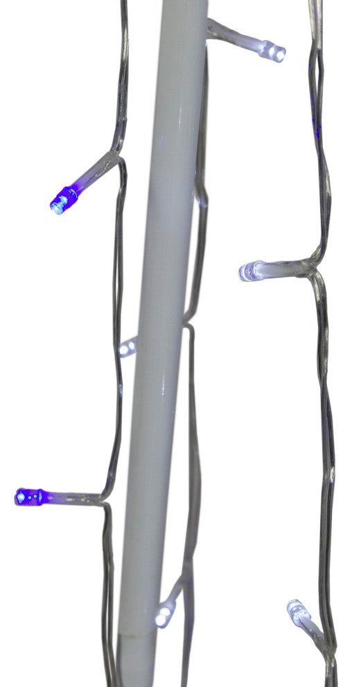 5' Blue and White LED Lighted Twinkling Show Cone Christmas Tree Decoration