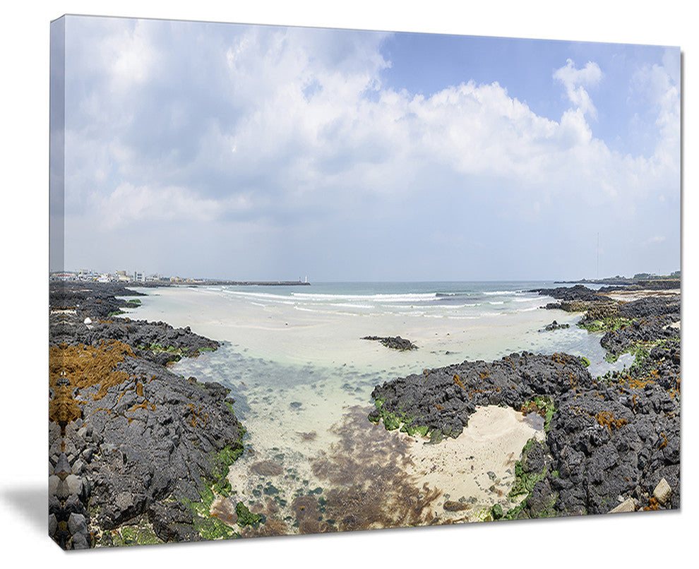 "Panorama View of Woljeongri Beach" Landscape Wall Wall Art, 40"x30"