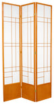 7' Tall Eudes Shoji Screen, Honey, 3 Panels