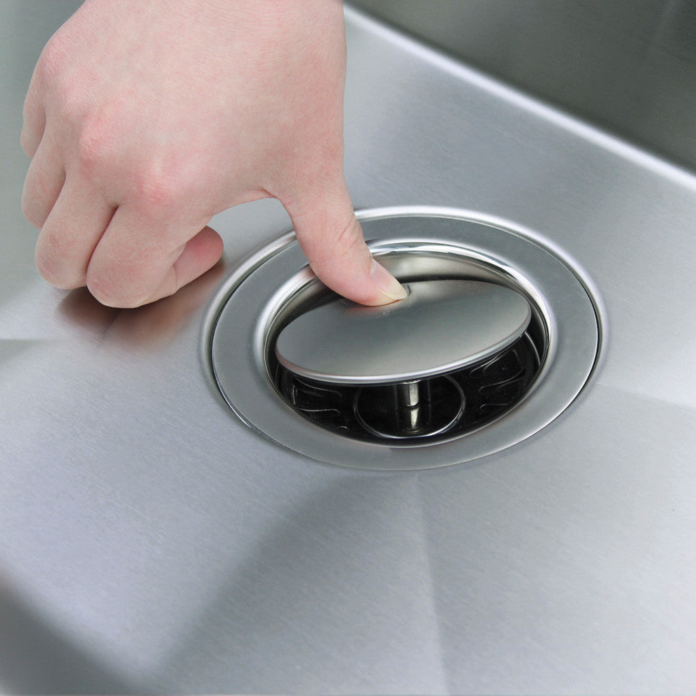 Transolid 3.5-in Covered Flip-Top Sink Strainer in Polished Stainless