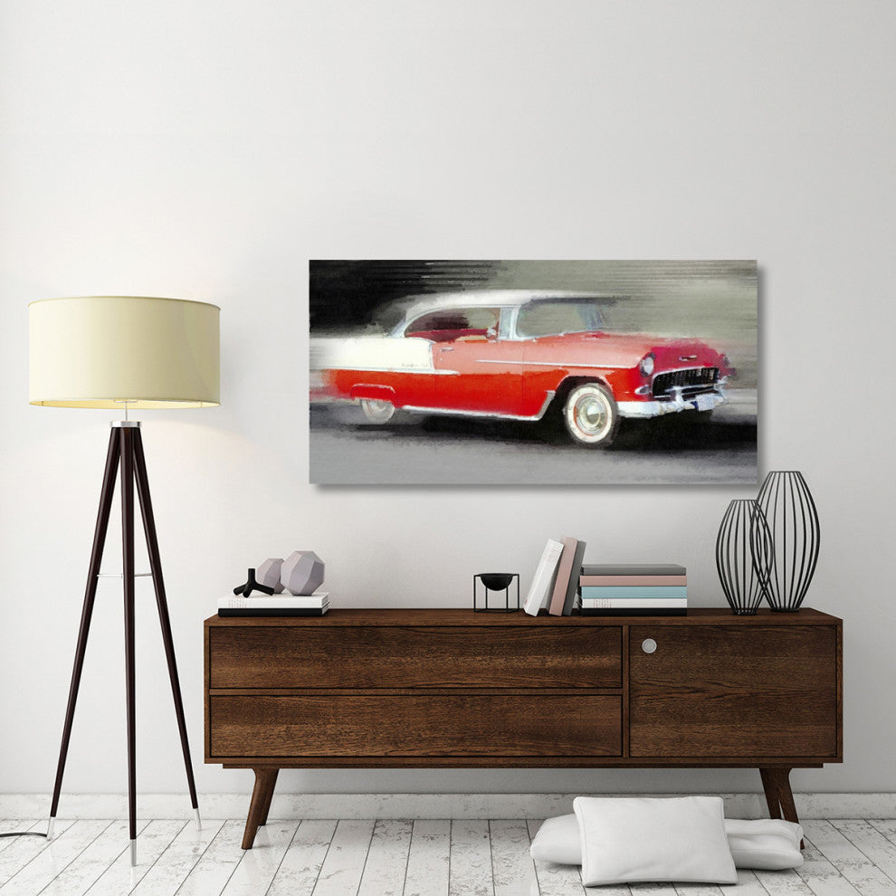 "1955 Chevrolet Bel Air Coupe Watercolor" Fine Art Print