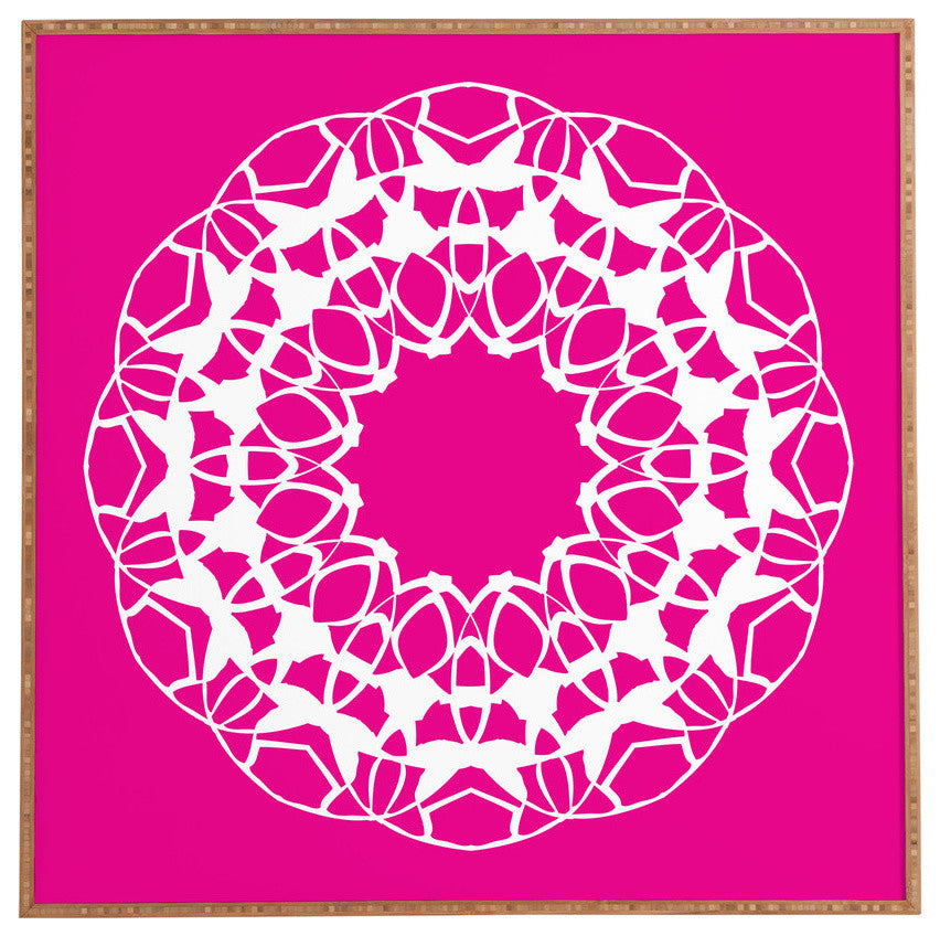 Deny Designs Karen Harris Mod Medallion Magenta Framed Wall Art