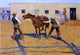 Frederic Remington His First Lesson - 18" x 27" Premium Canvas Print