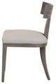 Modrest Fabien Mid-Century Beige Linen + Grey Wash Dining Chair, Set of 2