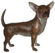 Standing Chihuahua Bronze Statue -  Size: 6"L x 16"W x 14"H.