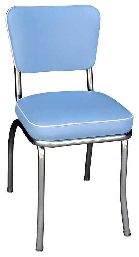 Retro Home Upholstered Dining Chair, Bristol Blue