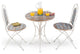 Alpine Patio Garden Table and Two Chairs Bistro Set, 28"