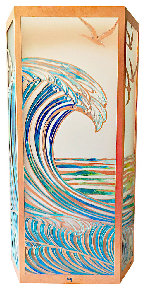 Surf Sconce 17" Patina Finish, Left