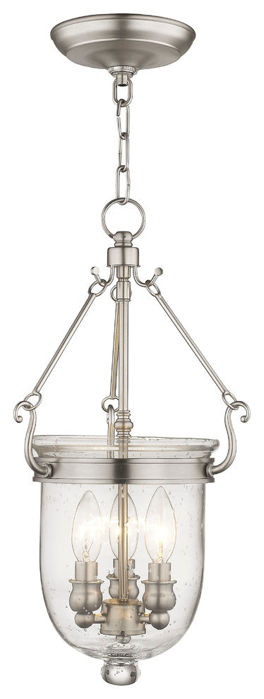 Jefferson Chain-Hang Light, Brushed Nickel