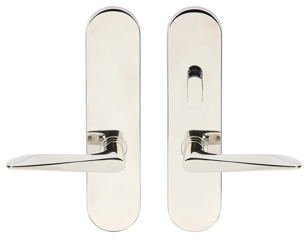 Ecco Lever, Tubular Passage With Privacy Bolt, RH, Polished Stainless Steel