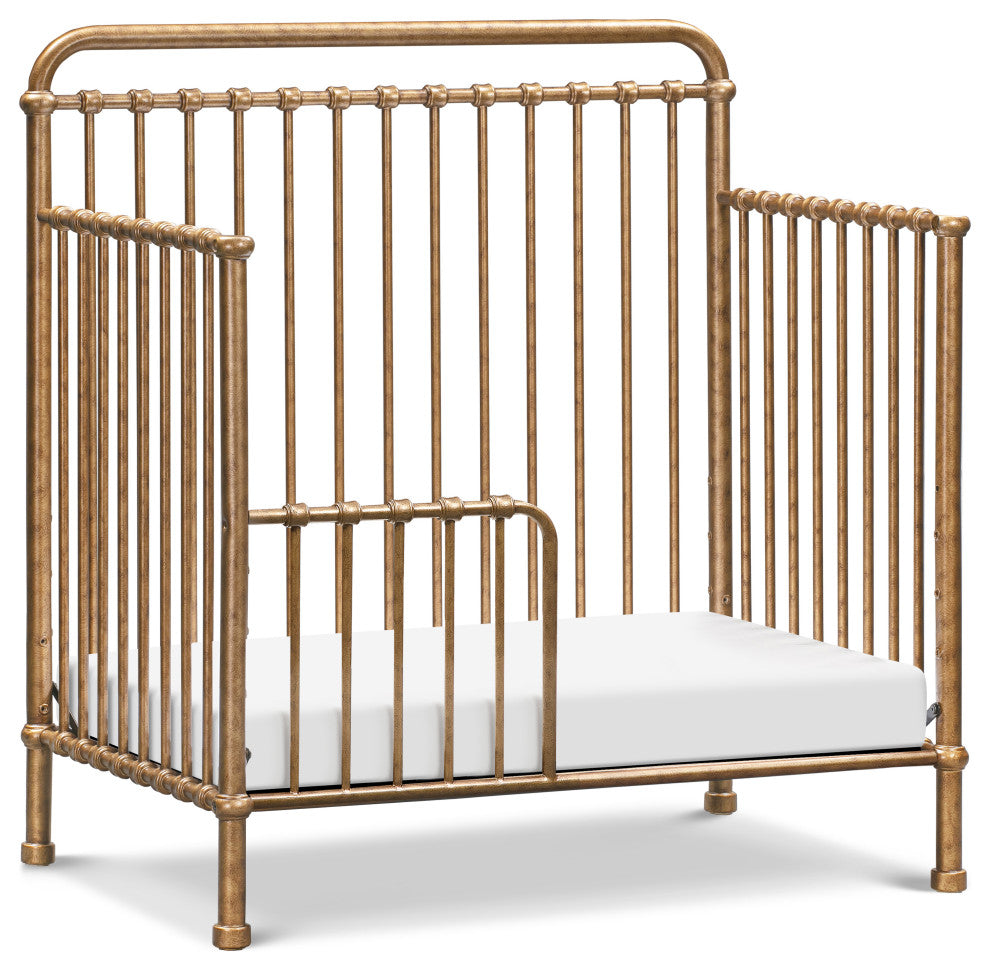 Winston 4-in-1 Convertible Mini Crib, Vintage Gold