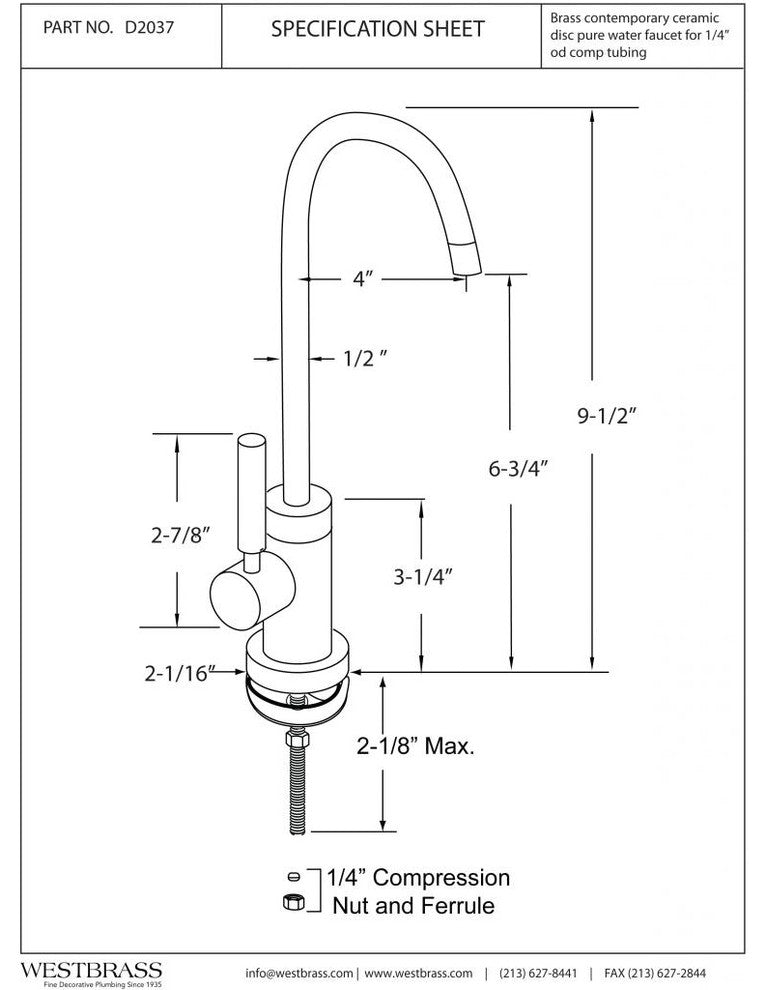 Premium Contemporary 10" Cold Water Dispenser In Satin Nickel