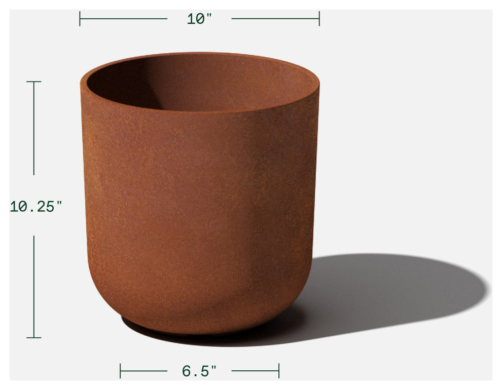 Veradek Patina Series Kona Planter Rust, Rust, 10", 1 Pack