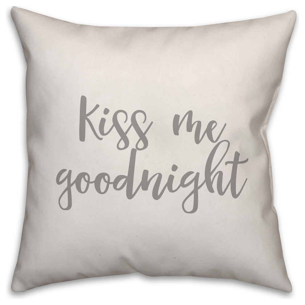 Kiss Me Goodnight 16x16 Throw Pillow