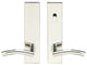 Brussels Lever, Tubular Passage With Privacy Bolt, Left Hand, 2-3/8" Backset