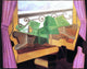 Juan Gris Open Window with Hills - 21" x 28" Premium Canvas Print