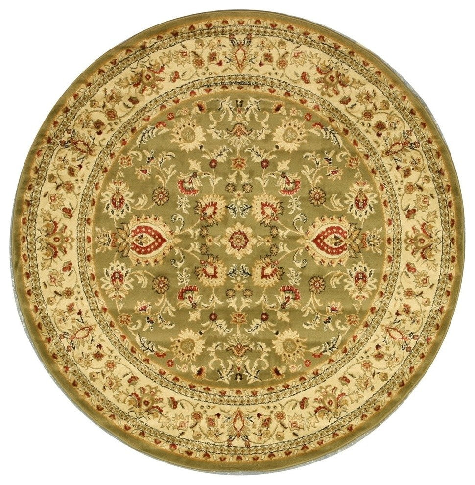 EORC Green Traditional Oriental Green Mahal Rug, Runner 2'7"x9'10"
