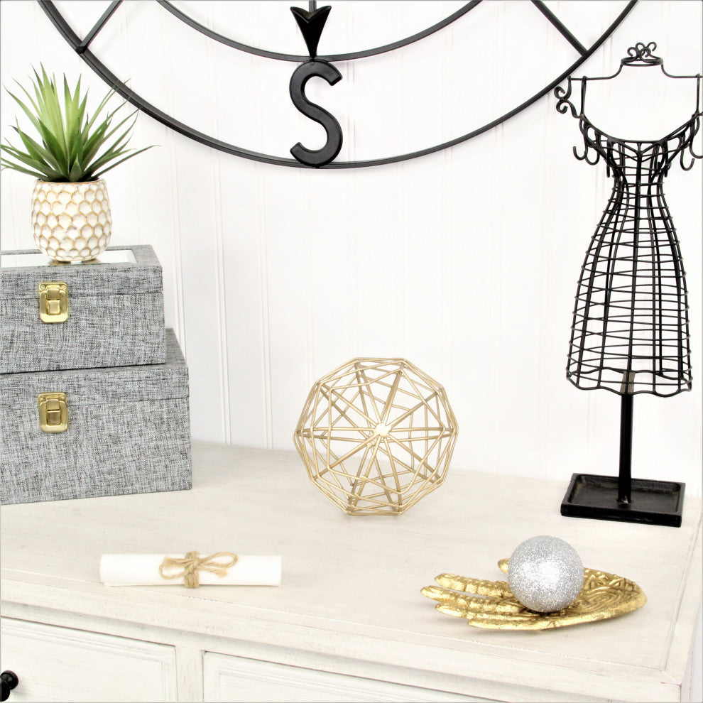 Gold Metal Orb 7" Diameter