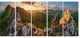 Panorama Mountains Slovakia, Landscape Canvas Art Print, 60"x28", 5 Panels