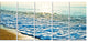 "Bright Blue Tranquil Seashore" Beach Canvas Wall Art, 5 Panels, 60"x28"