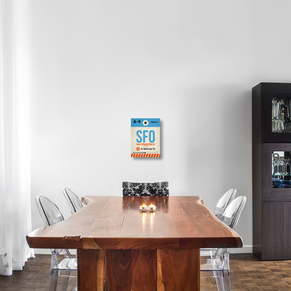 "SFO San Francisco Luggage Tag 1" Fine Art Print