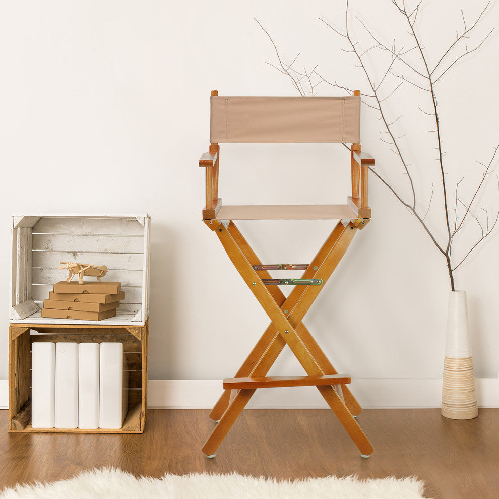 030" Director's Chair Honey Oak Frame-Tan Canvas