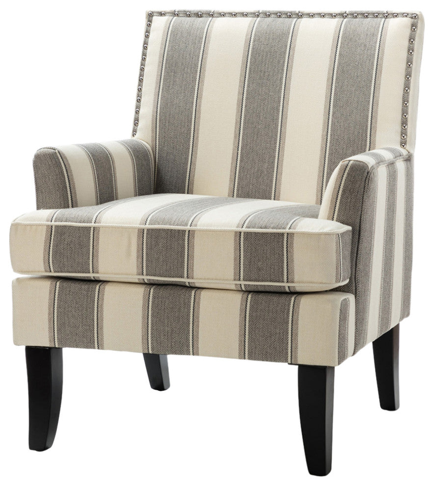 Herrera Classic Armchair With Pattern, Gray