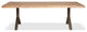 Brooks Dining Table, Y Base, 40"x116", Teak Top, Brass Base