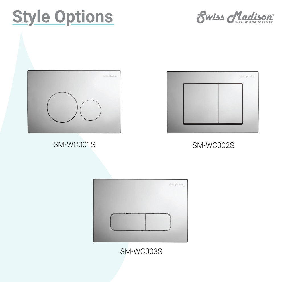 Wall Mount Actuator Flush Push Button Plate in Chrome