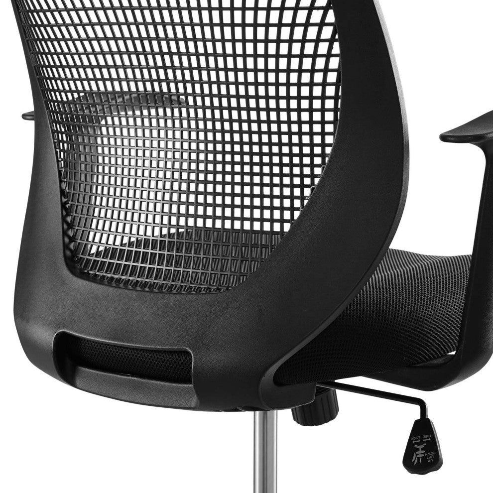 Intrepid Mesh Drafting Chair, Black