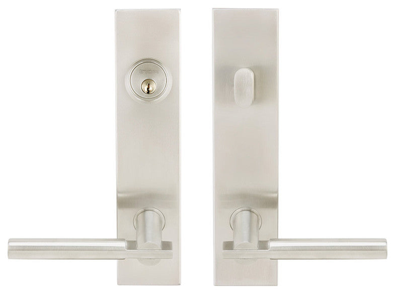 SF251 Sequoia Lever, Tubular Dummy Entry WithDummy Cylinder, Stainless Steel, LH