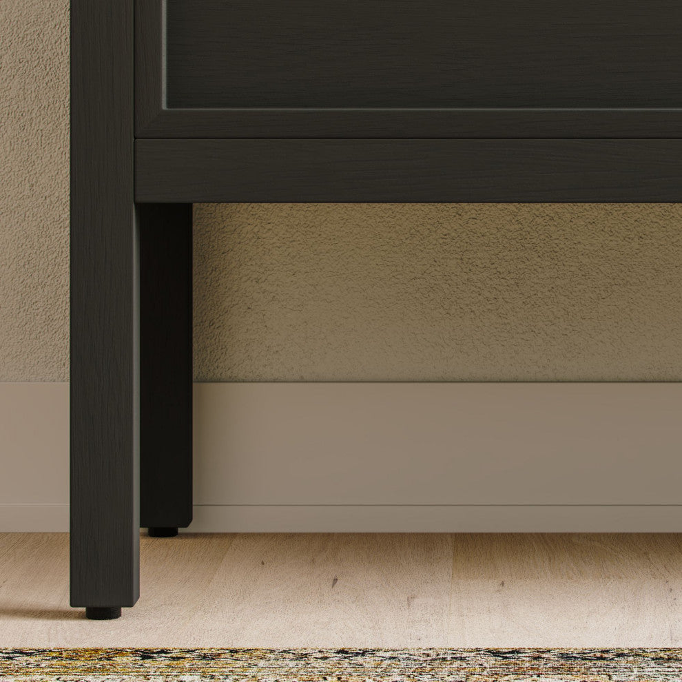 The Shiloh Bathroom Vanity, Charcoal Oak, 48", Single Sink, Freestanding