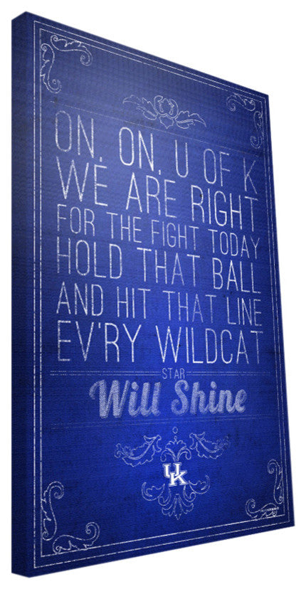 KY Wildcats Song Canvas Print, 16"x24"