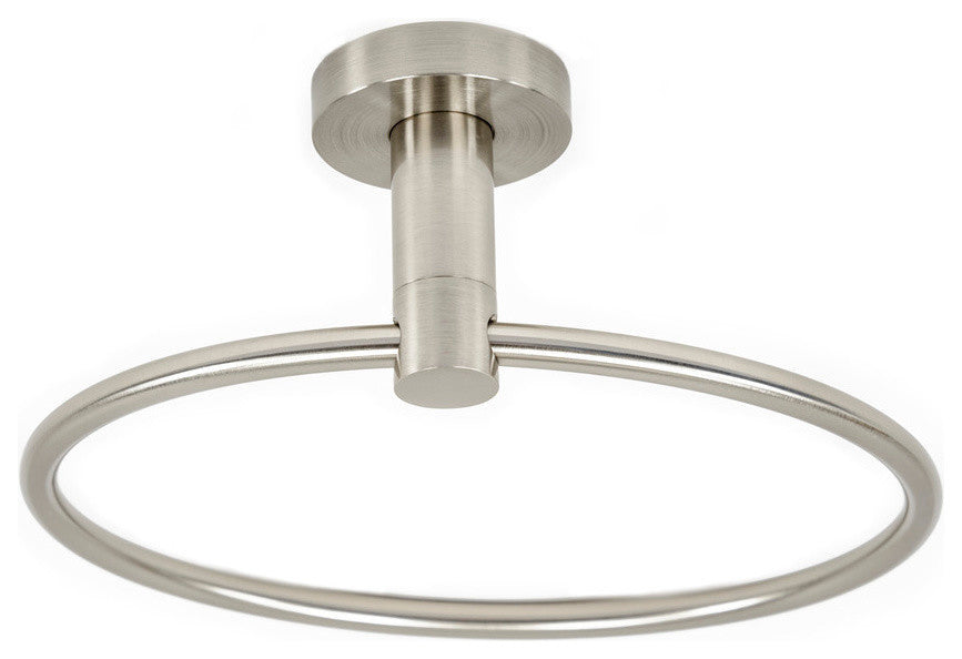 Italia Venezia Towel Ring, Brushed Nickel