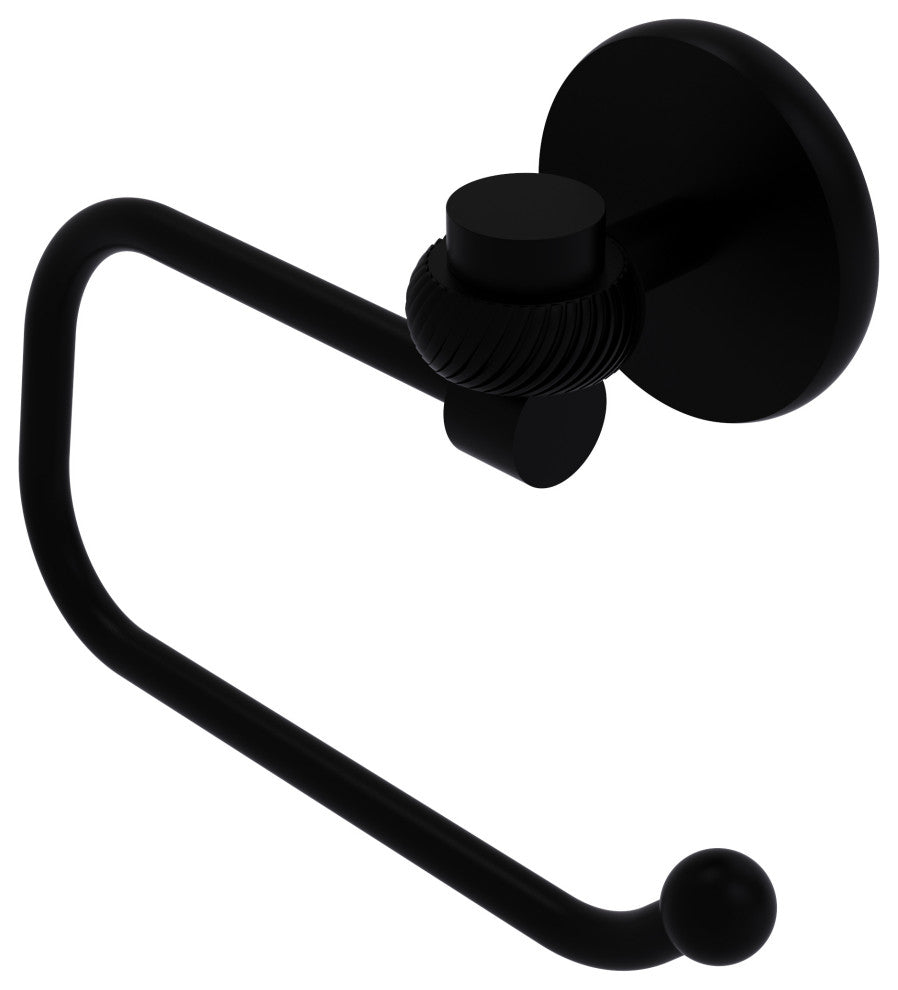 Satellite Orbit One Euro Twist Accent Toilet Tissue Holder, Matte Black