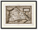 Tucuman Argentina Buenos Aires Vintage Sepia Map Canvas Print, 28"x37"