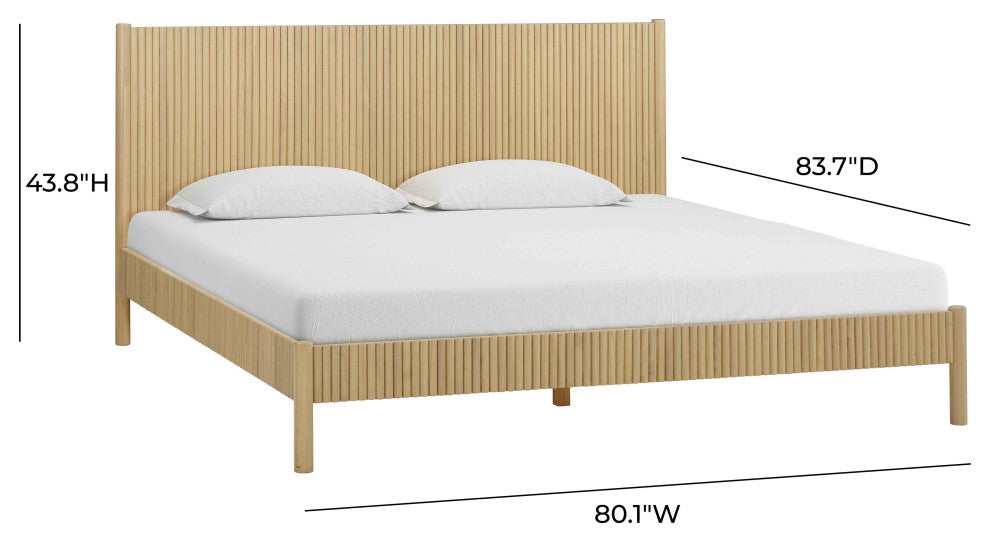 Tyla Natural Wood King Bed