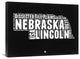 "Nebraska Black and White Map" Fine Art Print