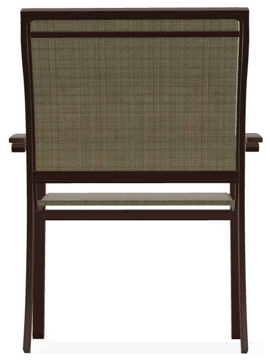 Bazza Sling Stackable Outdoor Dining Chair, Elevation Stone/Kona