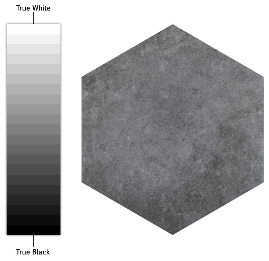 Heritage Hex Carbon Porcelain Floor and Wall Tile
