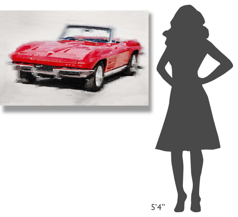 "1964 Corvette Stingray Watercolor" Fine Art Print